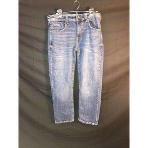 T K Axel Jeans Women 34x32 Slim Boot Cut Embroidered Denim Blue stretch